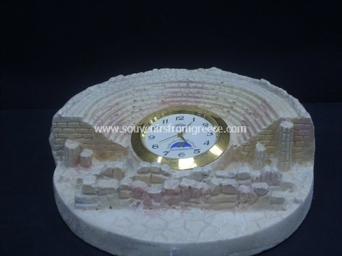 Souvenirs from Greece: Dionysus Theater plaster clock Clocks Plaster clocks Wonderful souvenirs from Greece, table clock made of plaster with the theatre of Dionysos. . Wonderful greek gifts.