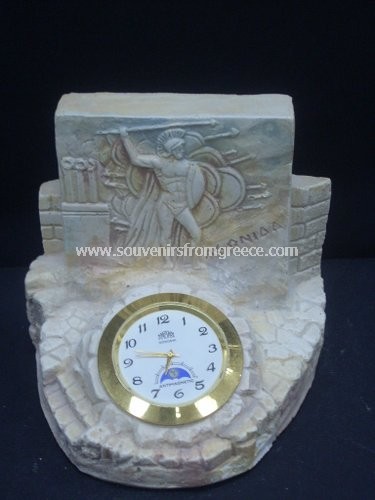 Souvenirs from Greece: Leonidas King of Sparta plaster clock Clocks Plaster clocks Cute greek souvenirs, plaster clock decorated by Leonidas. Elegant greek gifts