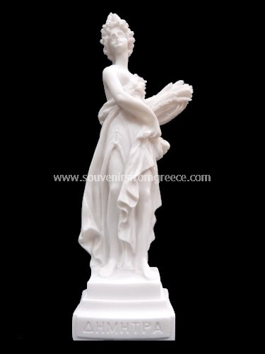 Souvenirs from Greece: Demetra greek alabaster statue Greek statues Alabaster statues Attractive greek alabaster statue art souvenir from Greece handmade greek statue of Demetra, the goddess of the harvest and the furtility of the Earth in ancient greek mythology, a fantastic decorative greek art gift.