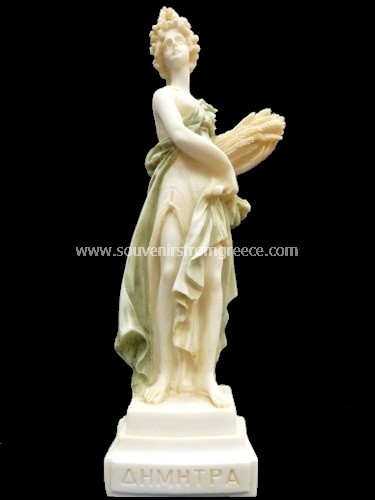 Souvenirs from Greece: Demetra colored greek alabaster statue Greek statues Alabaster statues Charming greek alabaster statue art souvenir from Greece handmade greek statue of Demetra, the goddess of the harvest and the furtility of the Earth in ancient greek mythology, a fantastic decorative greek art gift.