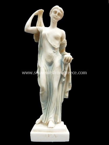 Souvenirs from Greece: Hera colored greek alabaster statue Greek statues Plaster statues Elegant greek alabaster statue art souvenir from Greece handmade greek statue of Demetra, the goddess of the harvest and the furtility of the Earth in ancient greek mythology, a fantastic decorative greek art gift.