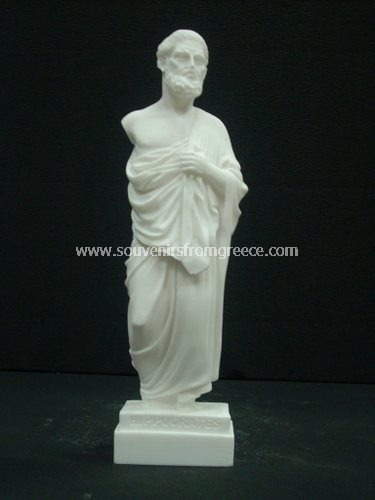 Souvenirs from Greece: Hippocrates greek alabaster statue Greek statues Alabaster statues Exquisite souvenirs from Greece handmade alabaster statue of Ippocrates the father of medicine, perfect greek gifts for doctors.