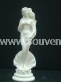 Souvenirs from Greece: Aphrodite on a shell greek alabaster statue Greek statues Alabaster statues Among the most popular greek art souvenirs handmade alabaster statue of Aphordite the goddess of love and beauty in bright white color. The statue of Aphrodite is easy to clean with soap and water. Inspired from the Botitcheli painting this Aphrodite statue is one of the best greek gifts.