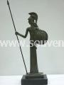 Souvenirs from Greece: Bronze Statue of Athena Greek Goddess of Wisdom Greek statues Bronze statues One the most popular souvenirs from Greece handmade greek bronze statue of Athena , the ancient greek goddess of wisdom, civilization strength, strategy and protector of the city of Athens in ancient greek mythology. The bronze sculpture sits on a marble base and depicts the goddess holding a spear and a shield. A lovely greek gift.