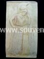 Souvenirs from Greece: Goddess Athena greek plaster relief statue Greek statues Greek relief sculptures Magnificent greek art souvenirs handmade greek plaster statue relief of the goddess Athena. The plaster sculpture is a replica of the original from 460 BC now in the Acropolis museum of Athens and shows Athena leaning on her spear. This is one of the most famous greek works of art.