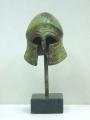 Souvenirs from Greece: Corinthian helmet small greek bronze statue  Greek statues Bronze statues Unique greek art souvenirs handmade greek bronze statue of a Coninthian helmet, takes its name from the city state Corynth was used by greek hoplites in battle. The bronze sculpture sits on a marble base, the perfect greek art decorative gift.