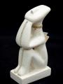 Souvenirs from Greece: Female parying greek cycladic art statue Greek statues Cycladic art statues Classical greek cycladic art inspired souvenirs handmade cycladic art female statue. The greek cycladic art sculpture shows a woman praying with her hands holding her head. The cycladic sculpture has an abstract refined figure and is an excellent greek art decoration gift.