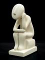 Souvenirs from Greece: Pensive male figure greek cycladic art statue Greek statues Cycladic art statues Elegant greek cycladic art inspired souvenirs handmade cycladic art inspired thinker male statue. The greek cycladic art sculpture shows a pensive man and his hands holding his head. The cycladic sculpture has an abstract refined figure and is an elegant greek art decoration gift.