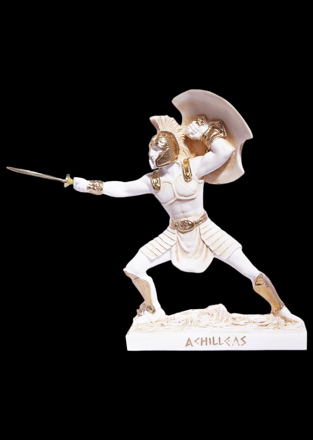 Achilles with his spear greek alabaster statue