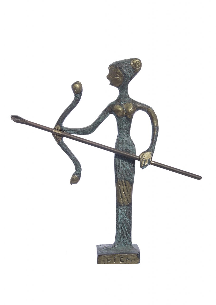 Bronze statue of Artemis goddess of the hunt