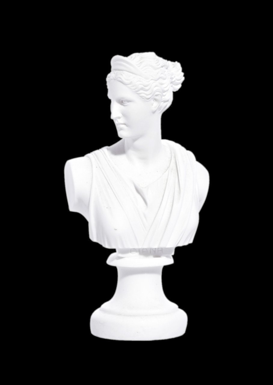 Artemis (Diana) greek alabaster bust statue