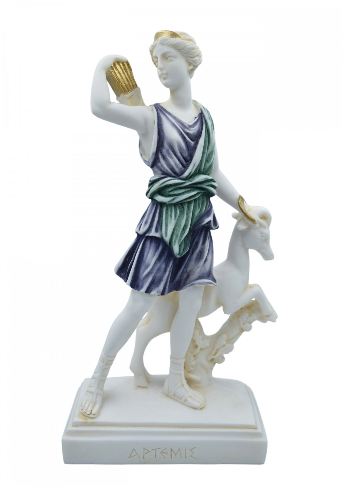 Artemis, goddess of the hunt, greek alabaster statue of Leoharis 