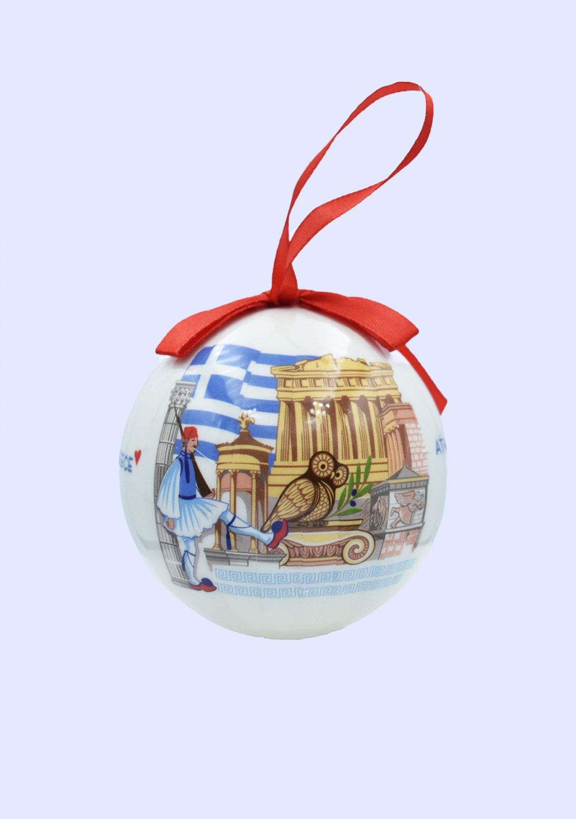 Christmas Tree Ball Parthenon Acropolis in a gift box