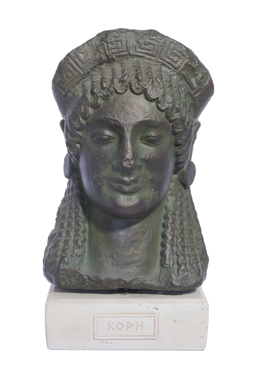 Kore greek plaster bust statue