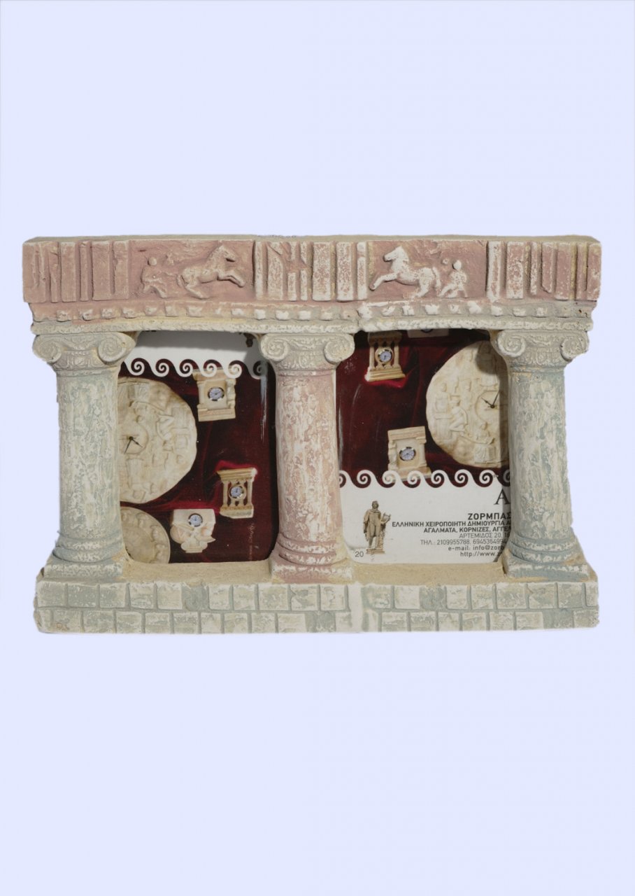 Greek double picture frame with Ionic columns