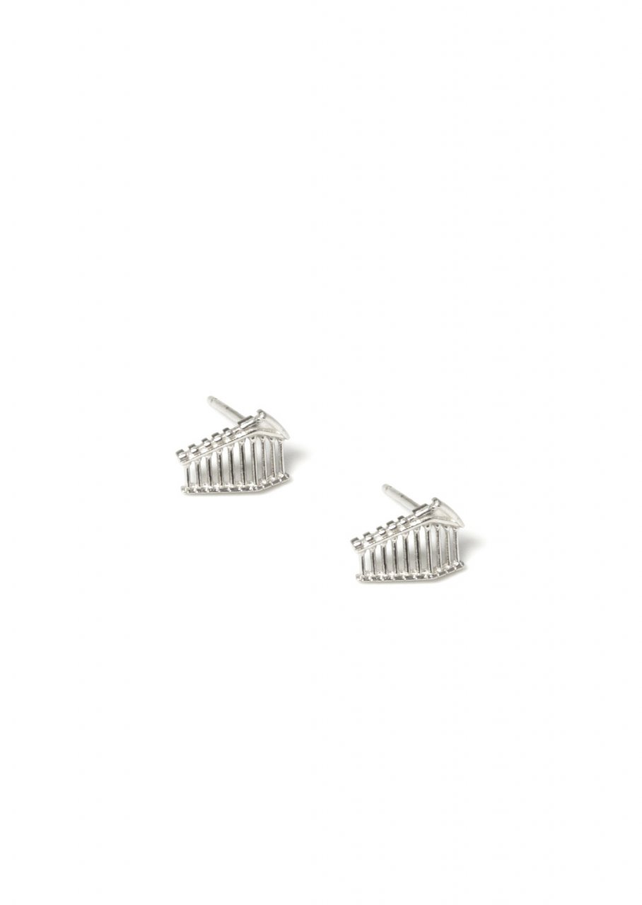 Parthenon of Acropolis greek silver stud earrings