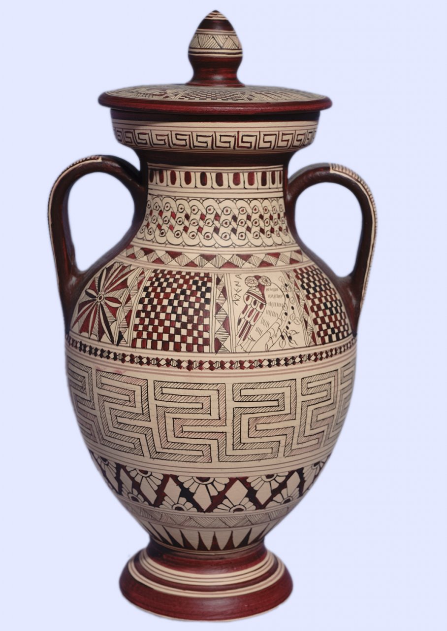 Large Attic amphora with geometric decoration