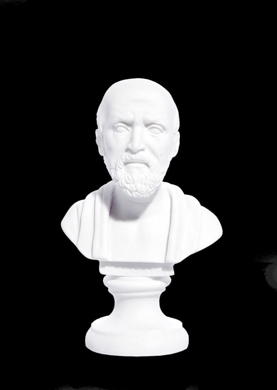 Hippocrates greek alabaster bust statue