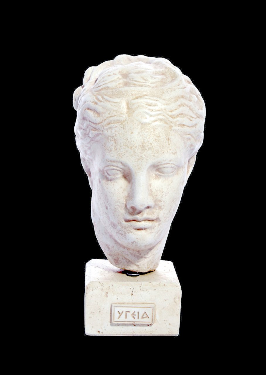 Hygieia (or Hygeia) greek plaster bust statue