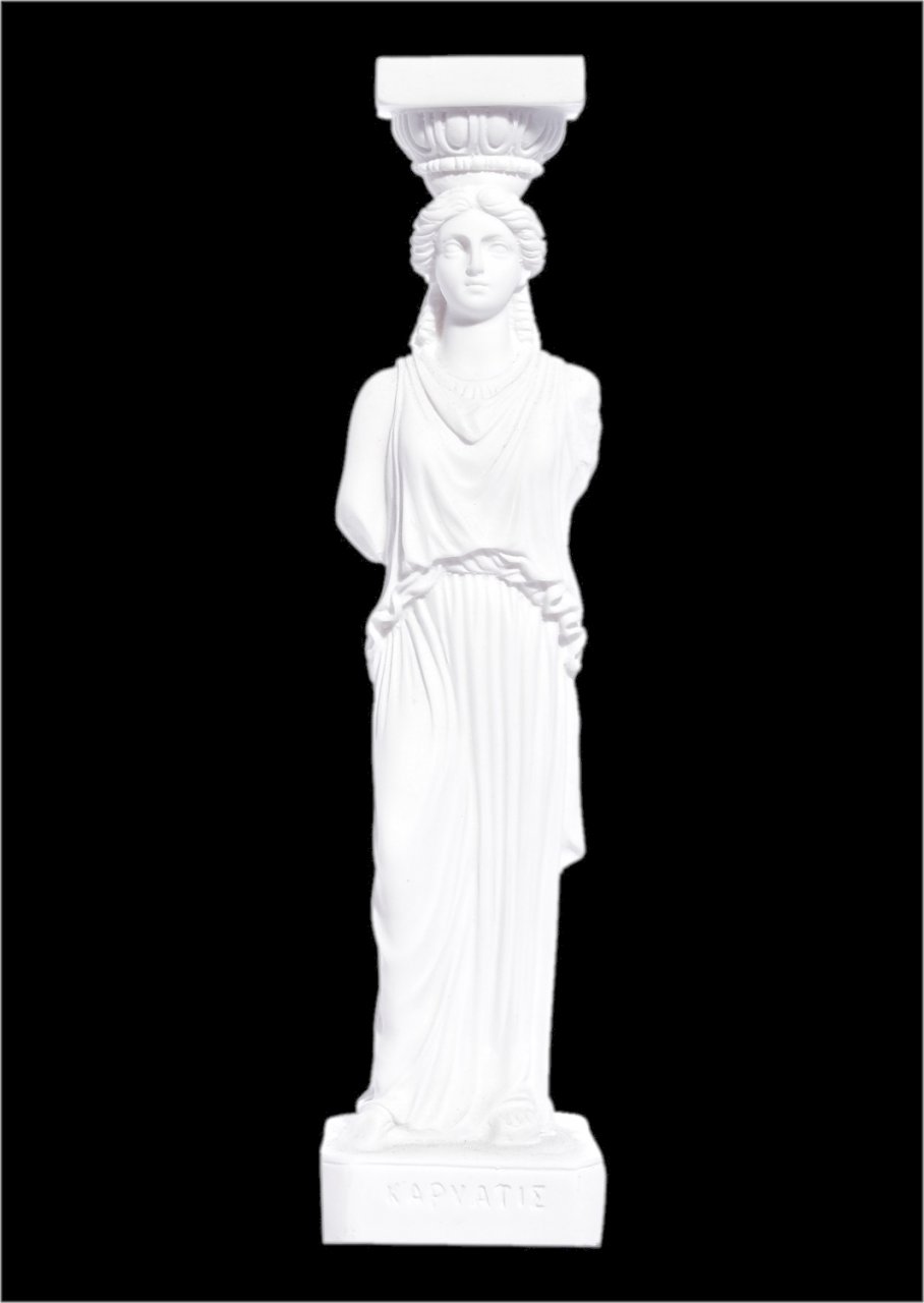 Greek alabaster statue of Caryatid