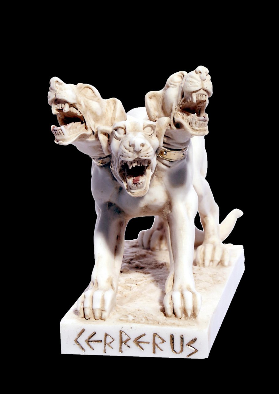 Cerberus greek alabaster statue