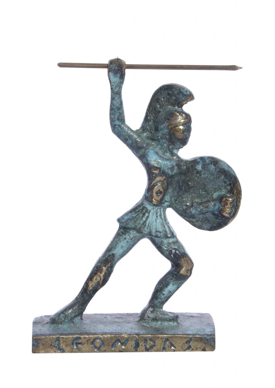 Leonidas king of Sparta greek bronze statue