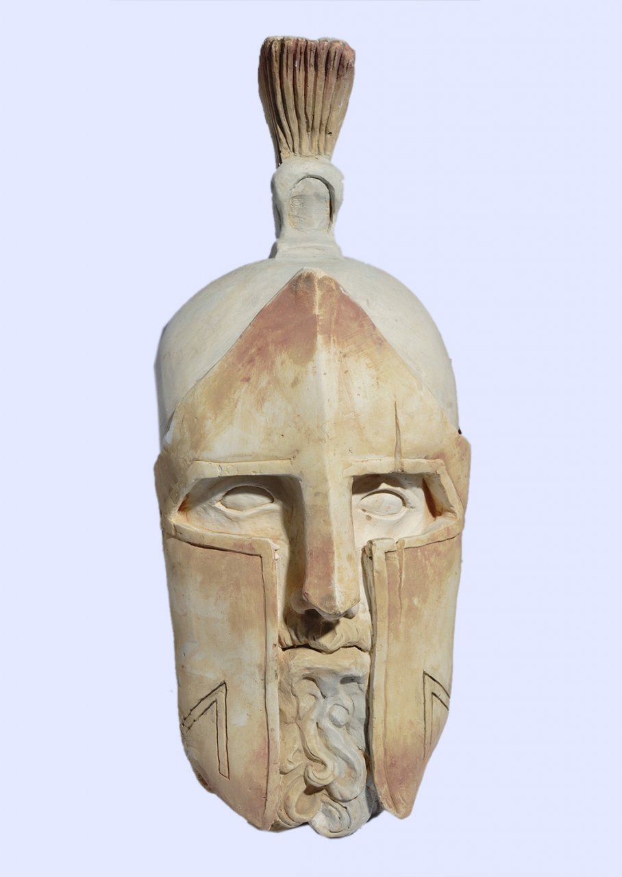 Leonidas large plaster greek mask