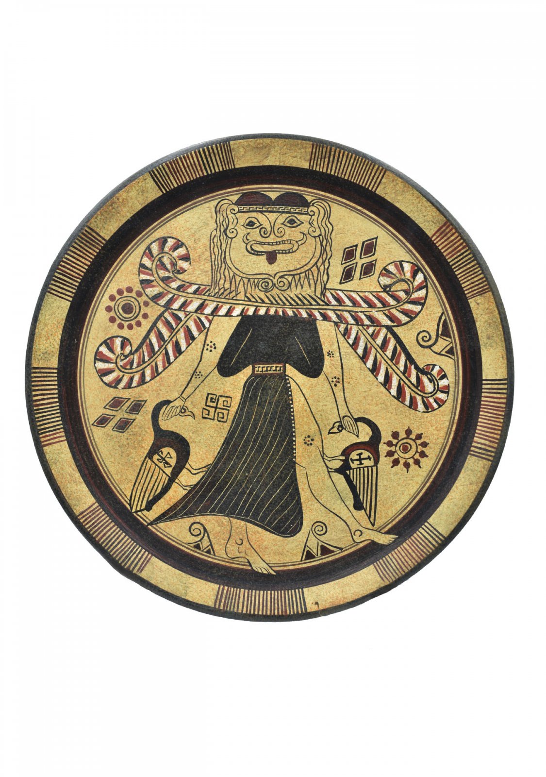 Greek ceramic plate depicting Medusa