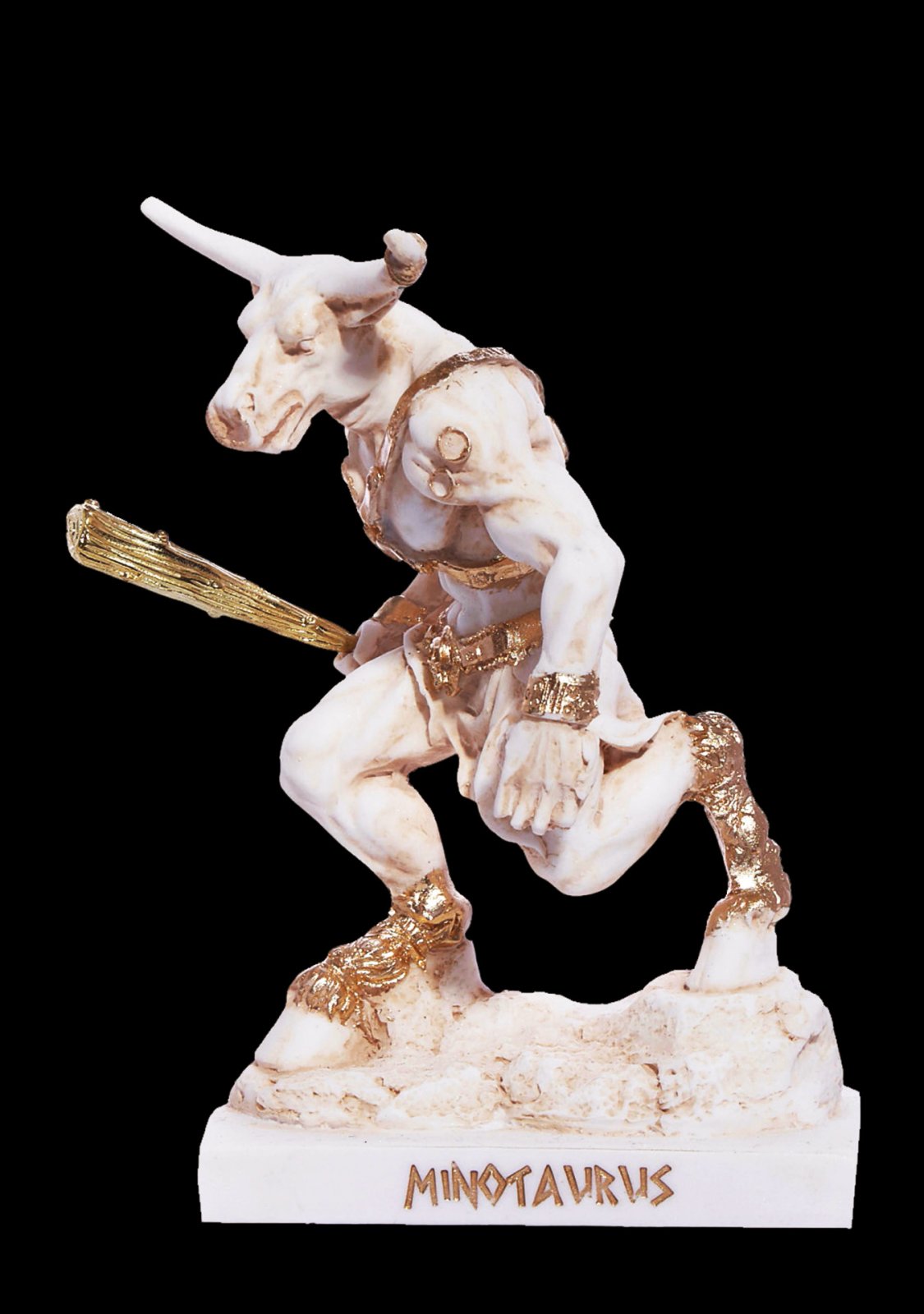 Minotaur greek alabaster statue