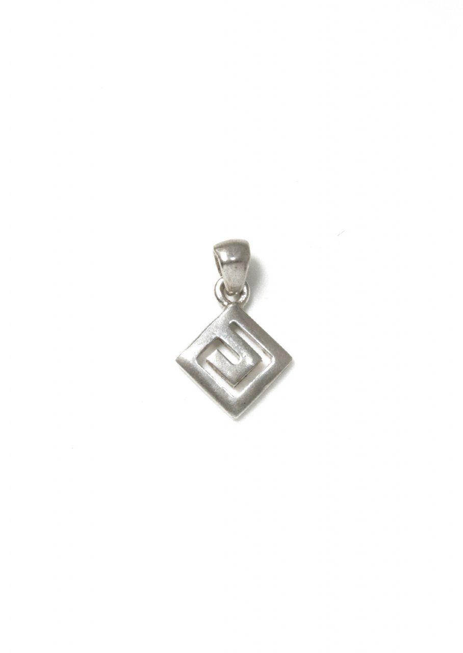 Small greek key design pendant the symbol of eternity