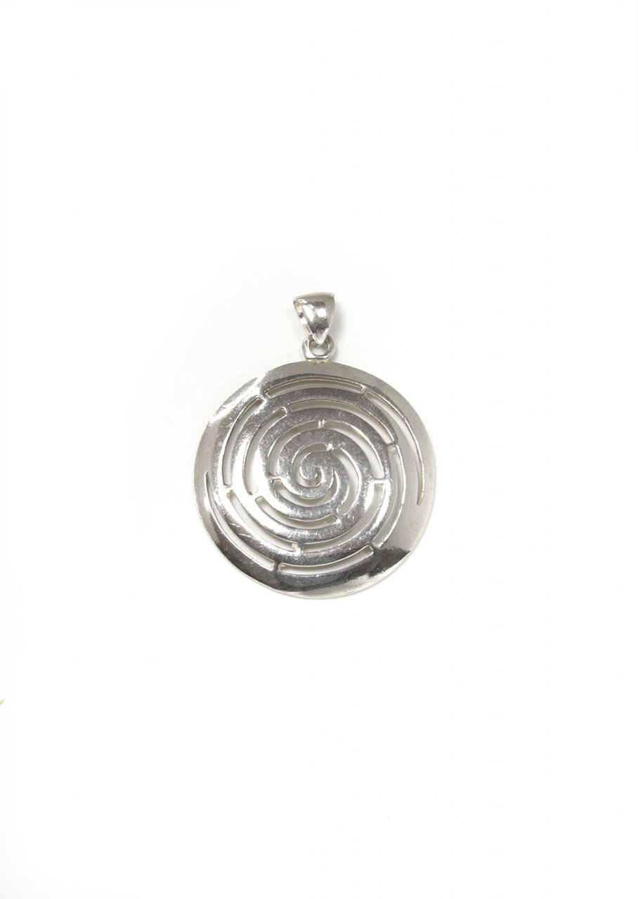 Small greek spiral pendant the symbol of life