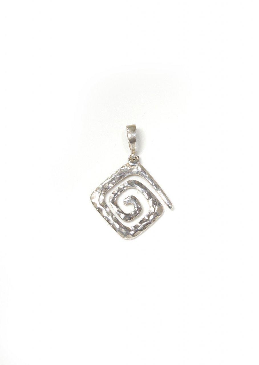 Greek Hammered Spiral Pendant