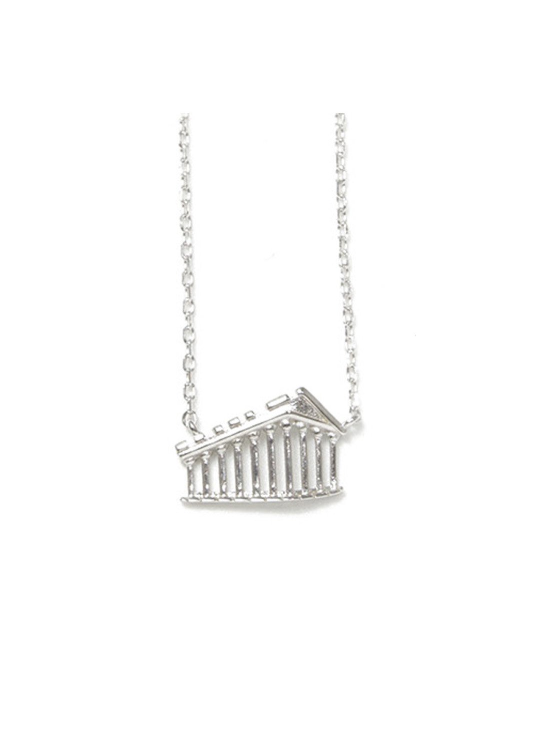 Parthenon of Acropolis silver necklace