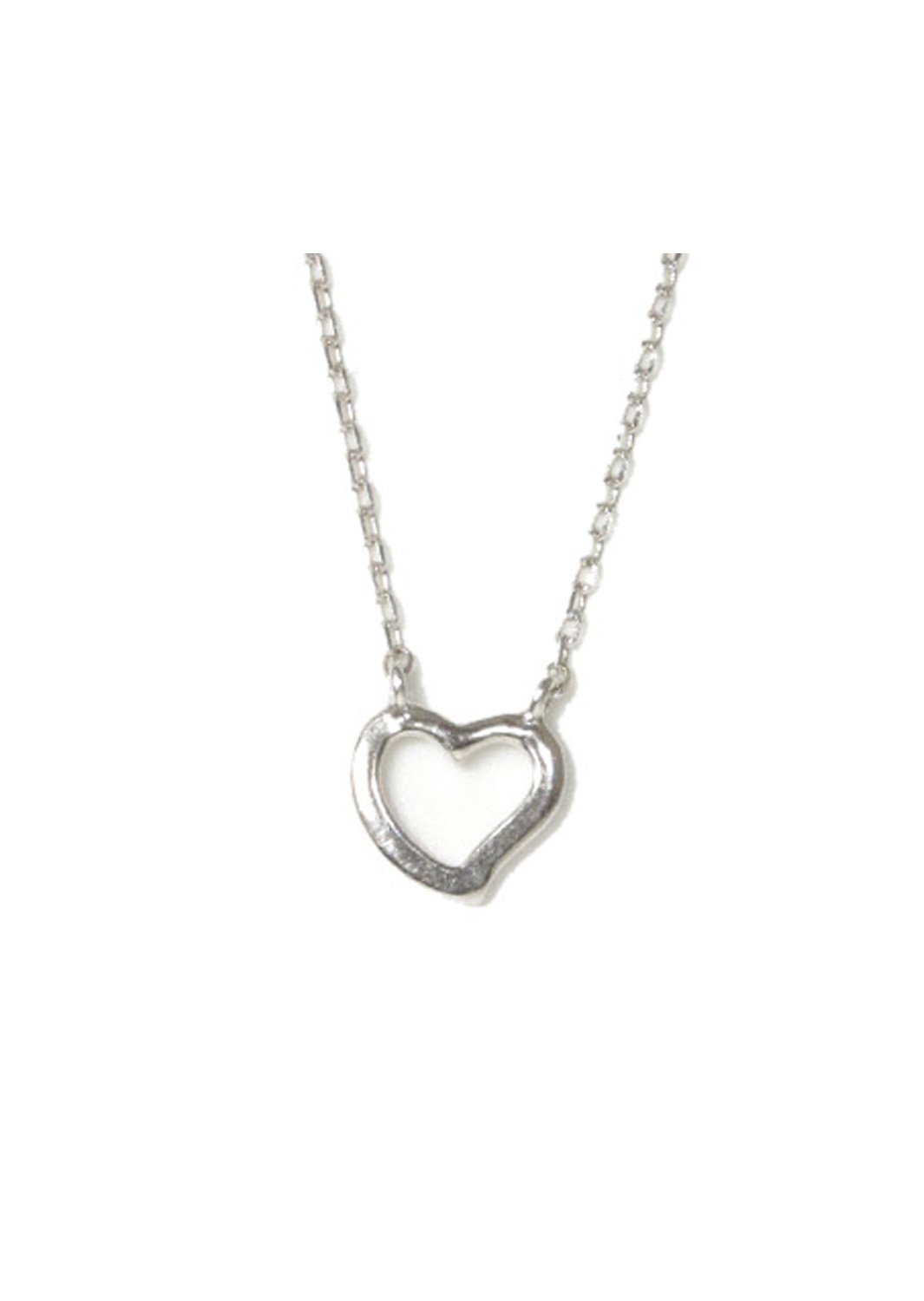 Heart pendant silver necklace