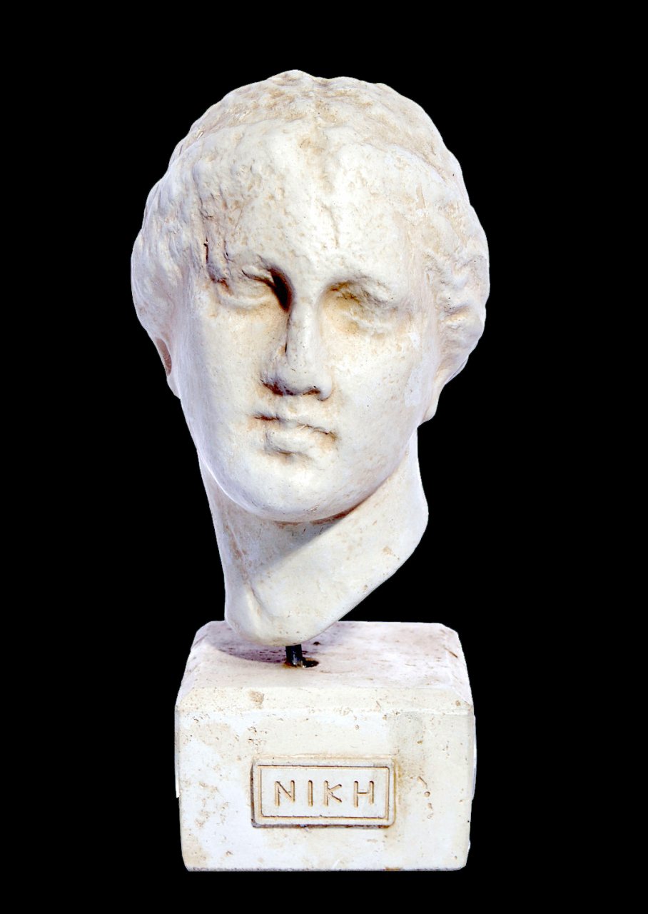 Nike greek plaster bust statue