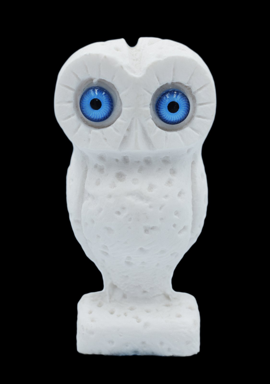 Owl small alabaster statue, the symbol of wisdom (No.3)