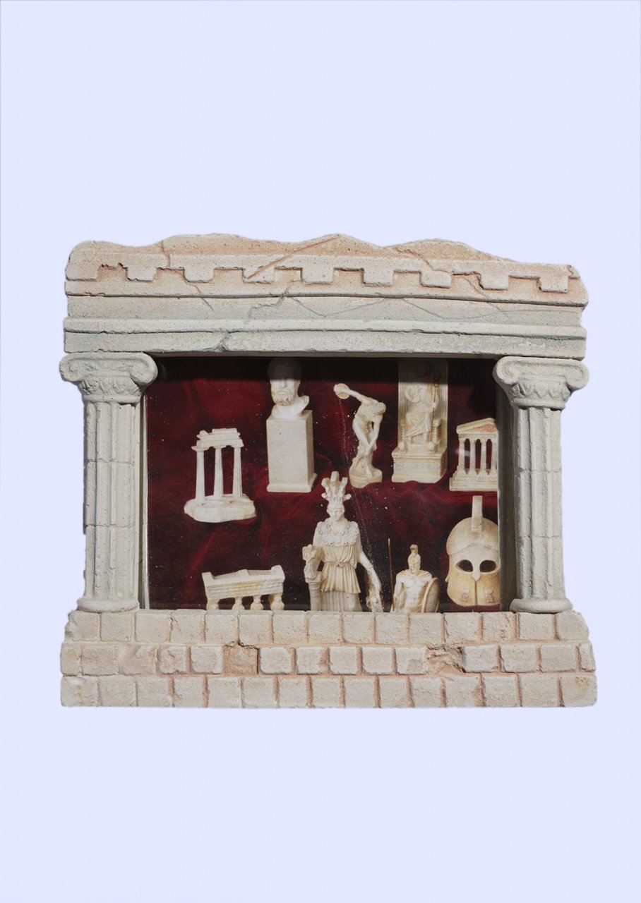Greek picture frame with Ionic columns