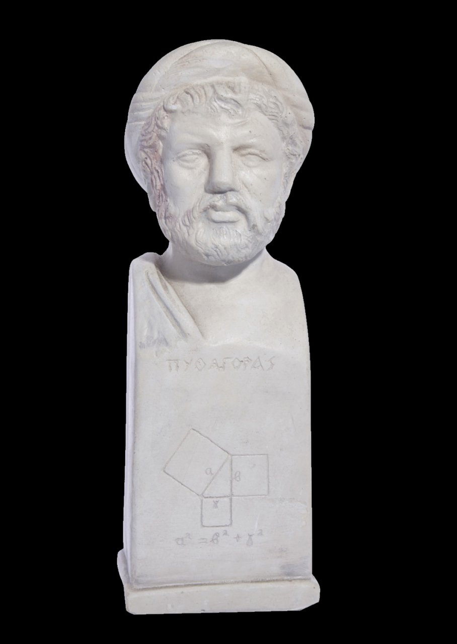 Pythagoras greek plaster bust status