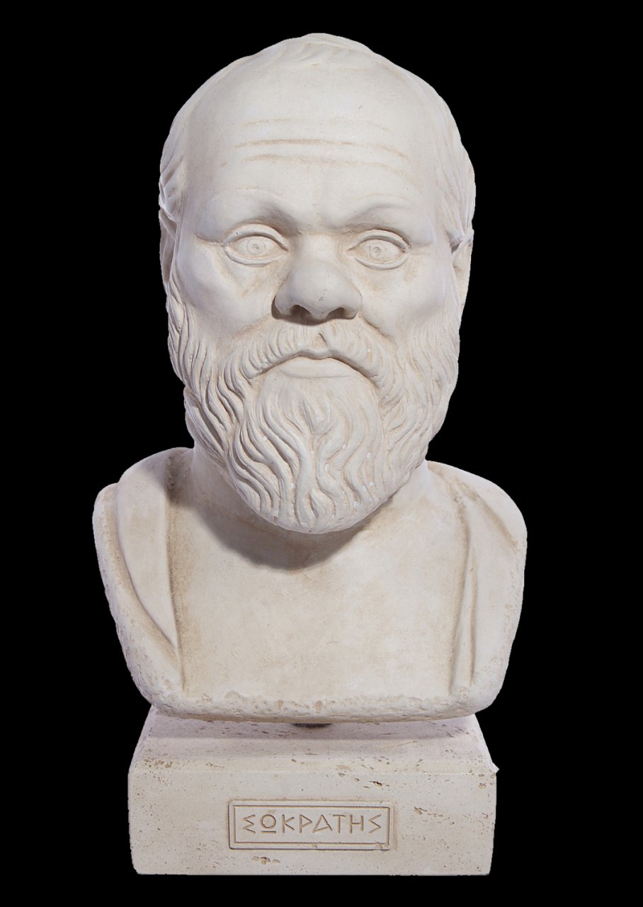 Socrates greek plaster bust statue