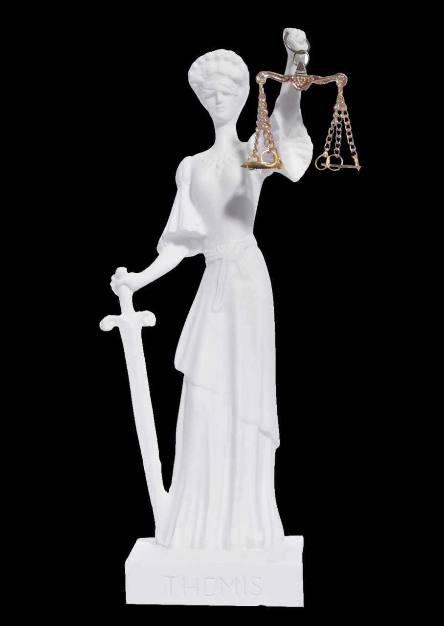 Themis the greek goddess of justice greek alabaster statue