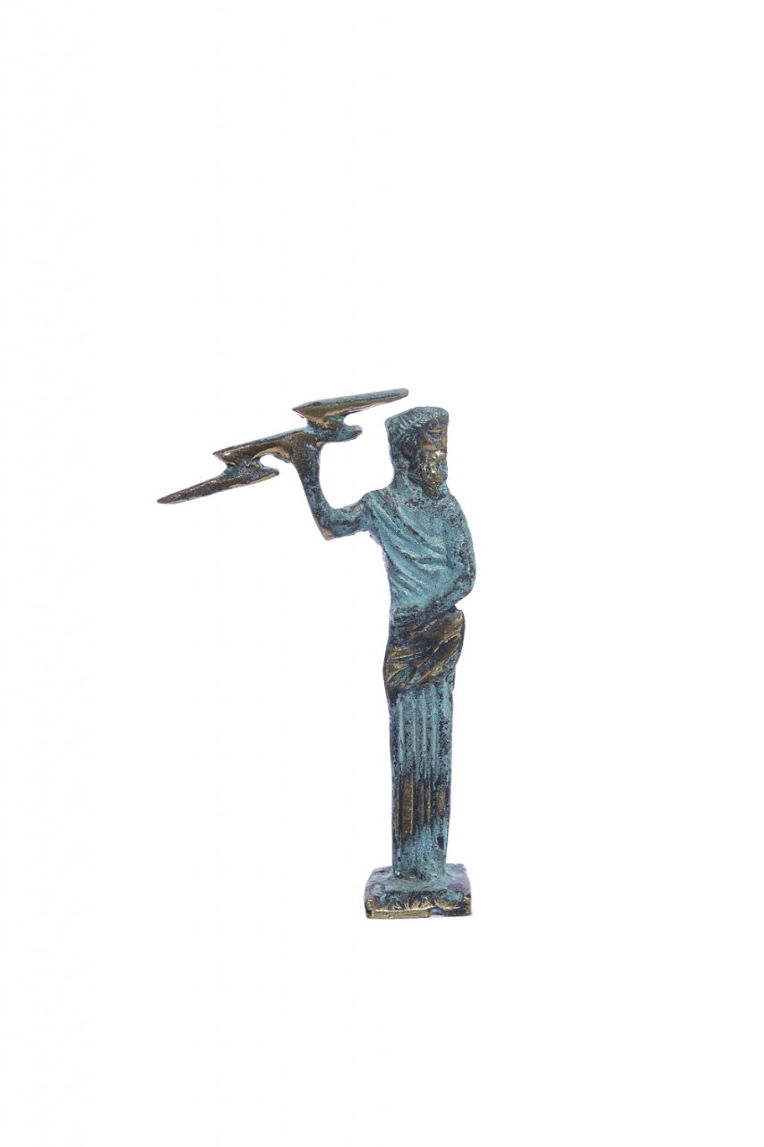 Zeus father of gods and men bronze statue