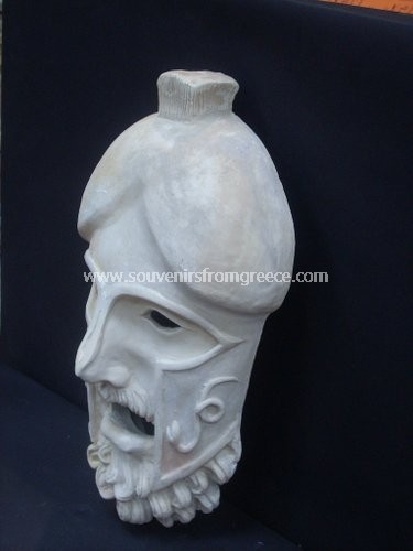 Greek plaster mast sculpture of Ares the god of war Greek statues Greek masks