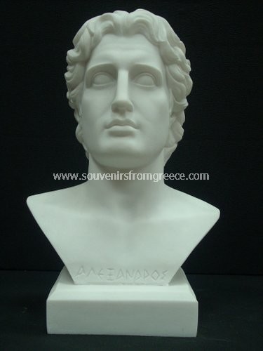 Alexander the Great greek alabaster bust statue Greek statues Greek Busts Sculptures