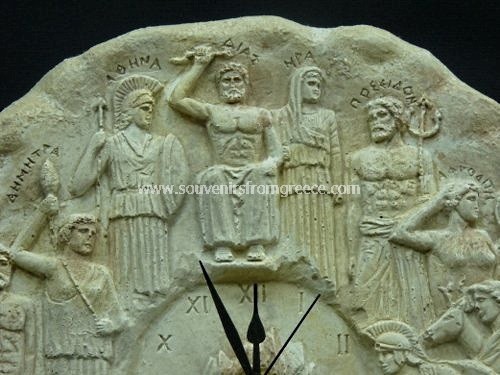 GREEK GODS OF OLYMPUS (FULL BODIED) PLASTER CLOCK Clocks Plaster clocks
