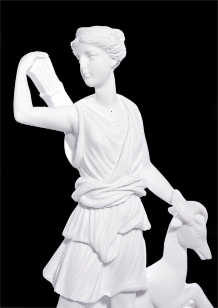 Artemis goddess of the hunt greek small alabaster statue of Leoharis