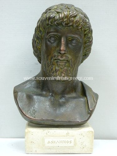 Asclepius (Askepios) greek plaster bust statue 
 Greek statues Greek Busts Sculptures