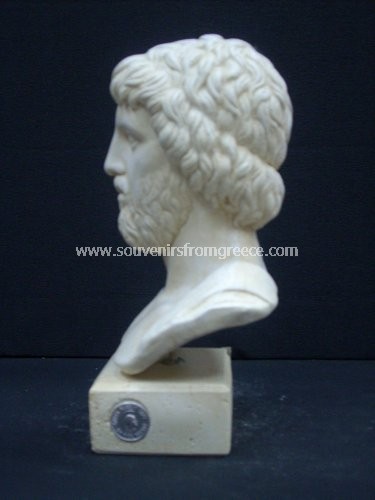 Ascelpius (Asklepios) greek plaster bust statue Greek statues Greek Busts Sculptures