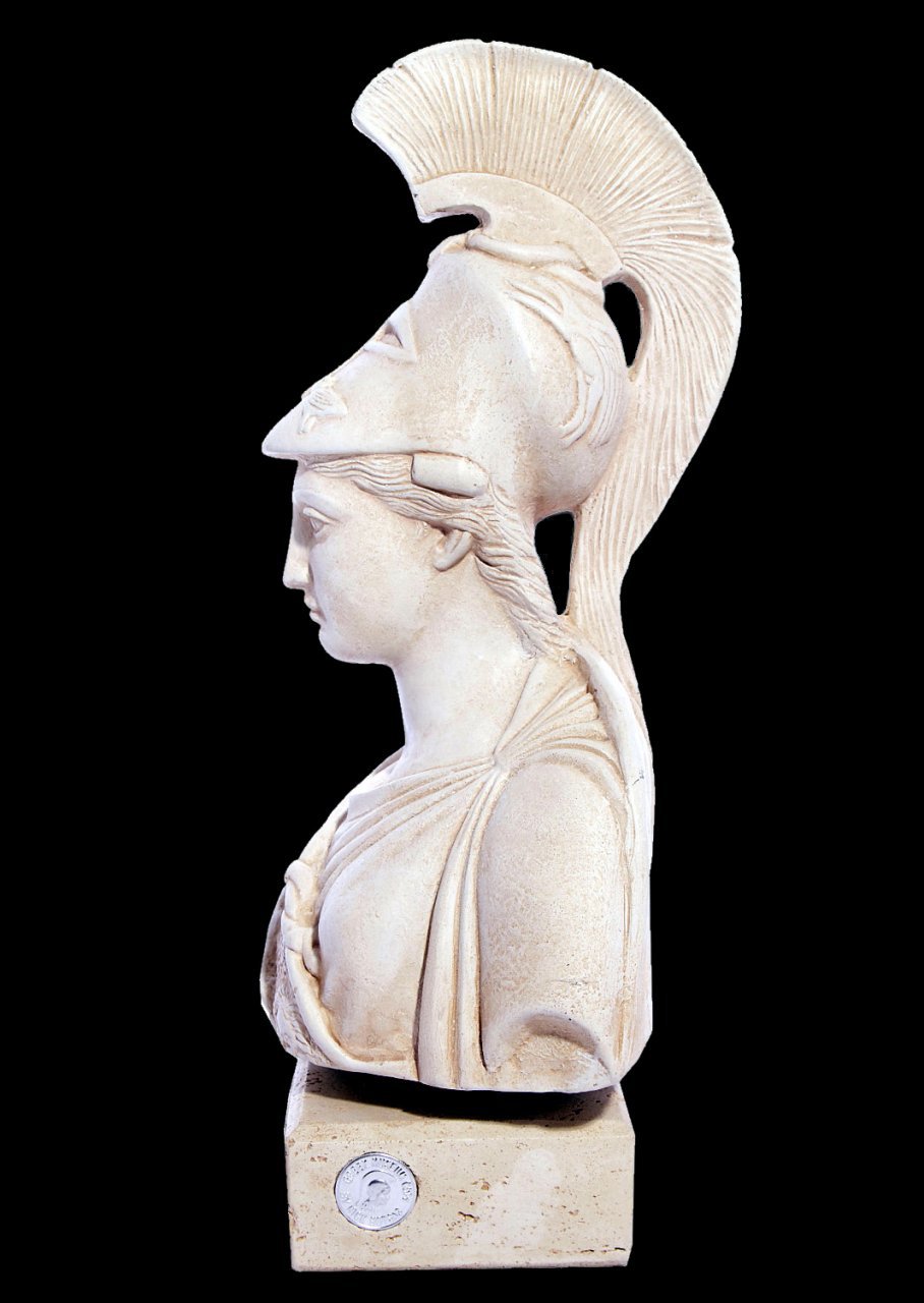 Athena greek plaster bust statue