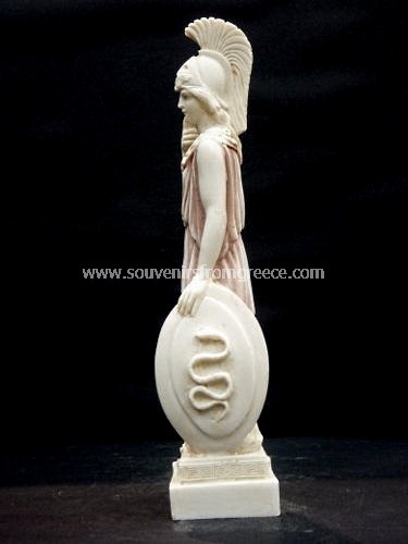 Goddess Athena alabaster greek statue with color Greek statues Alabaster statues