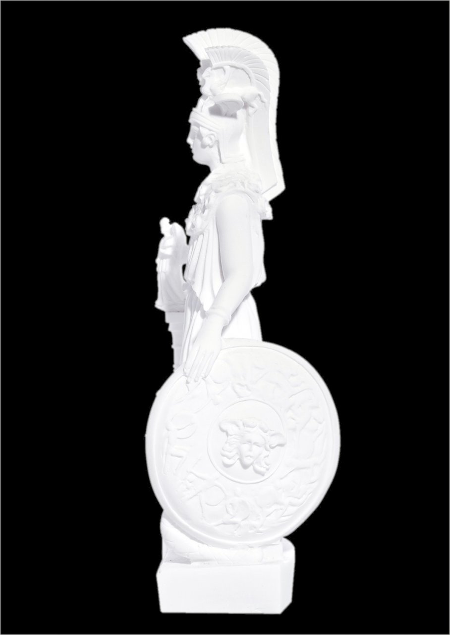 Greek small alabaster statue of Athena the Goddess of wisdom 